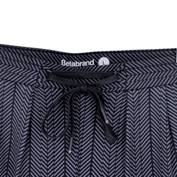 Betabrand Chevron Stripe Dress Yoga Pants Straight Leg Drawstring Size‎ L - Picture 4 of 11
